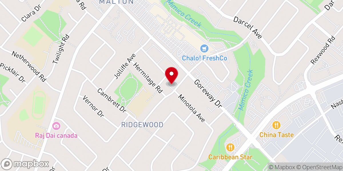 Map showing location of Malton Baptist Church