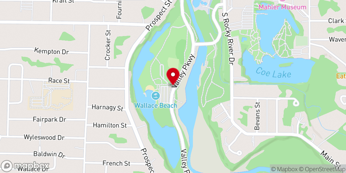 Map showing location of Wallace Lake Park