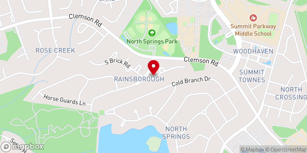 Map showing location of Rehobeth Baptist Church of Columbia