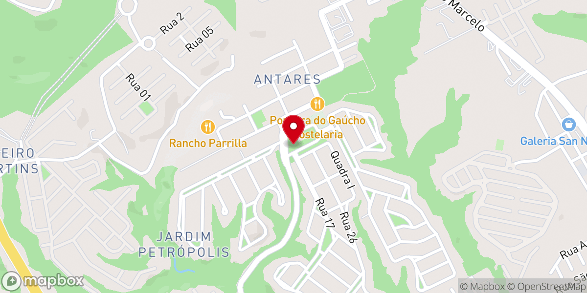 Map showing location of Paróquia de Santa Catarina Labouré