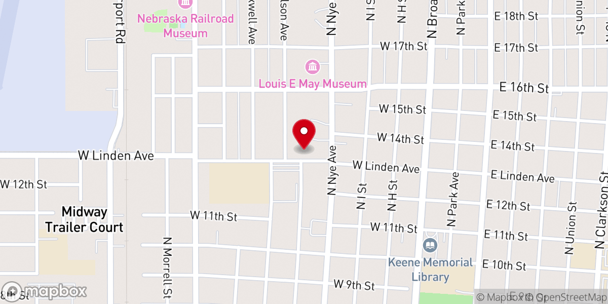 Map showing location of Fremont Presbyterian Church
