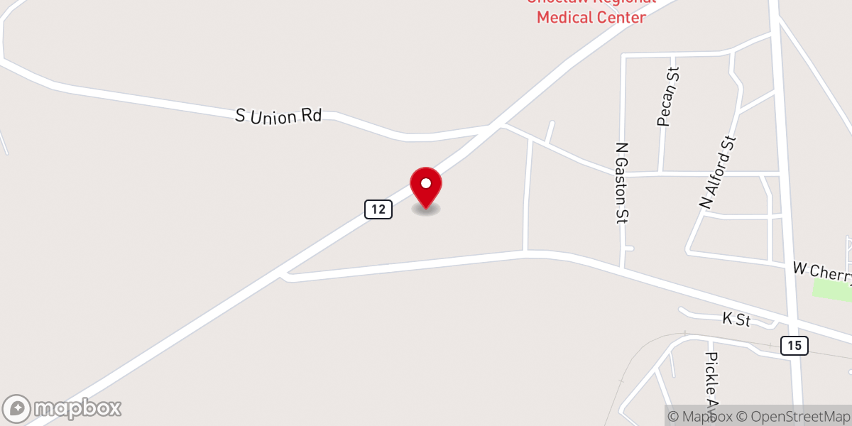 Map showing location of Ackerman Church of God
