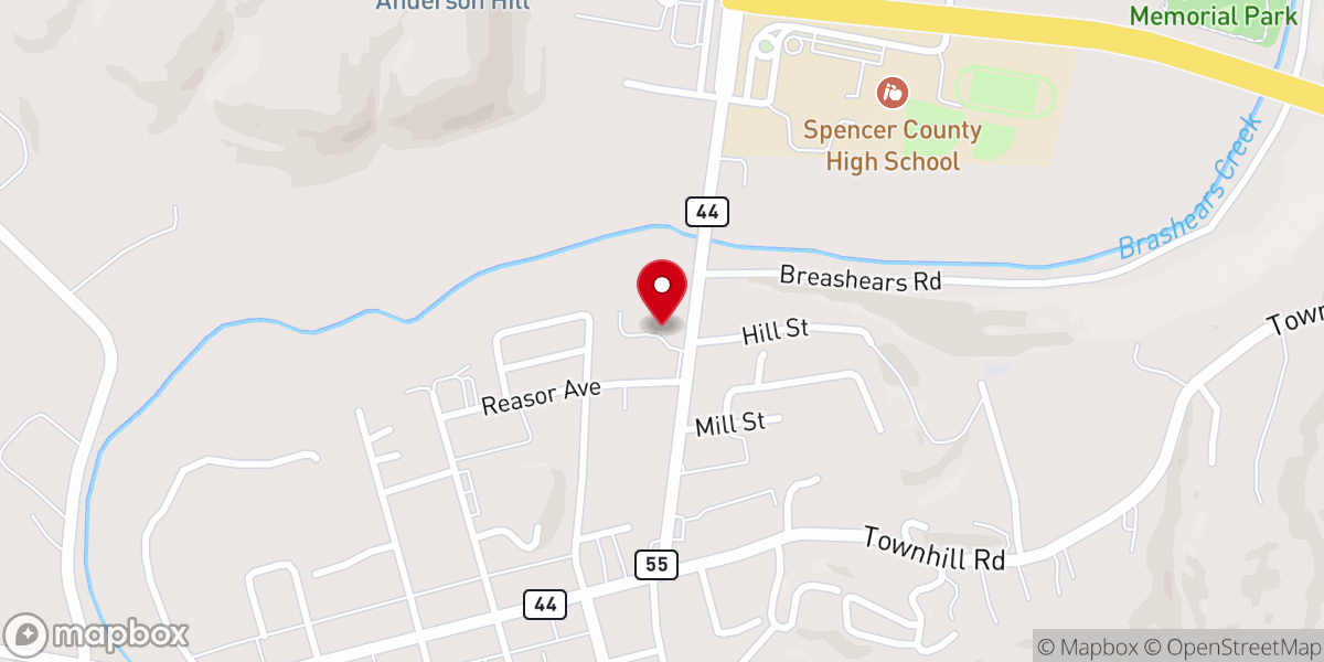 Map showing location of Taylorsville Community Church