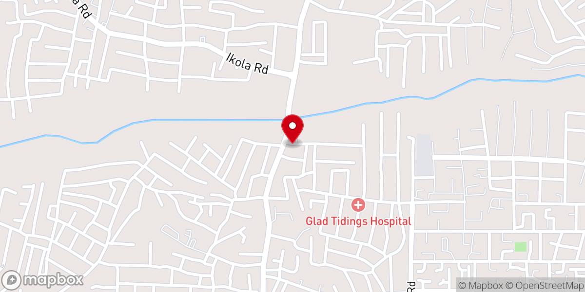 Map showing location of Perfection Bible Church International