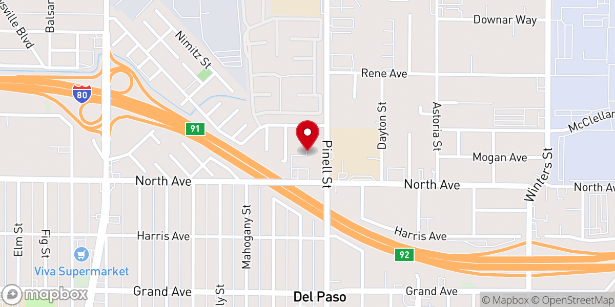 Map showing location of Our Lady of Lourdes Catholic Church