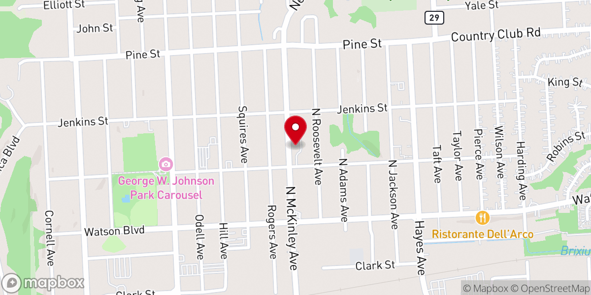 Map showing location of Mercy House