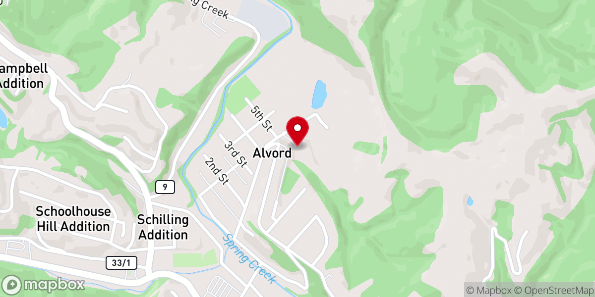 Map showing location of Apostolic Faith Chapel