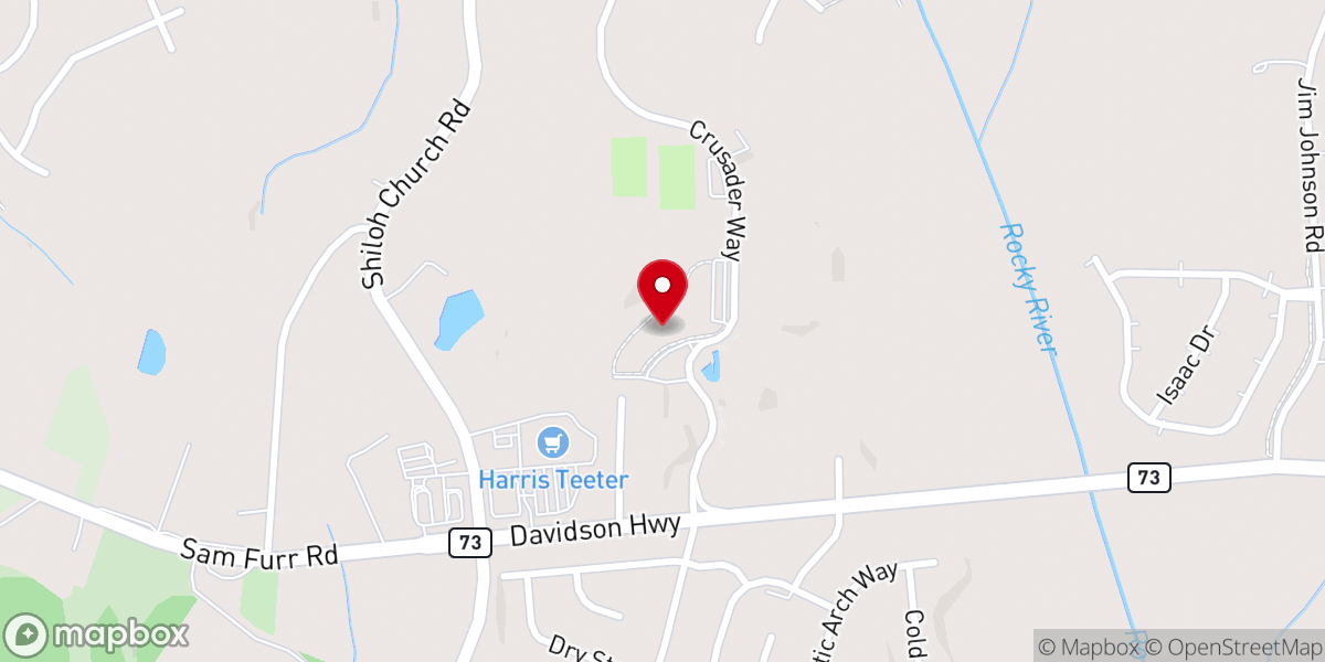 Map showing location of Christ the King Catholic High School