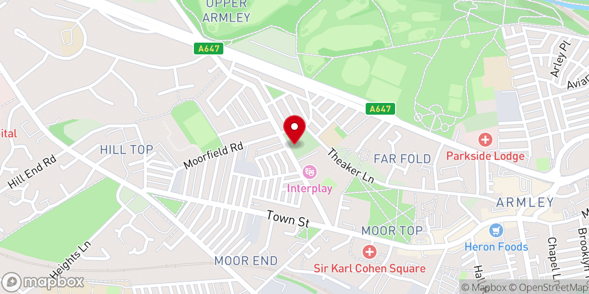 Map showing location of Christ Church: Upper Armley