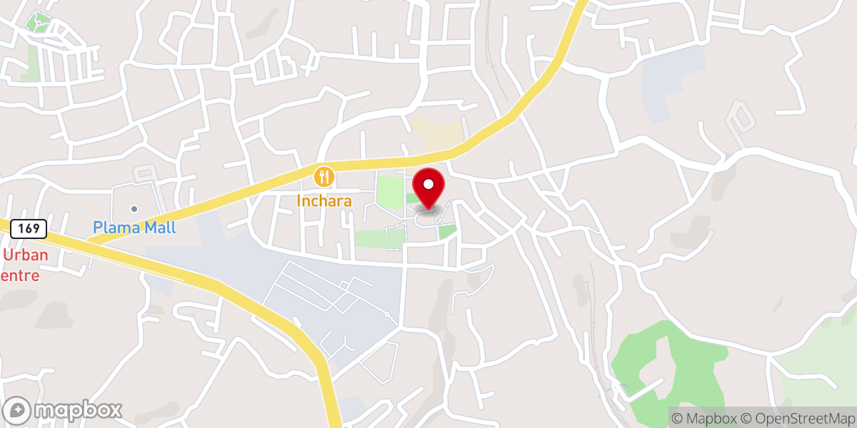 Map showing location of Holy Cross Church