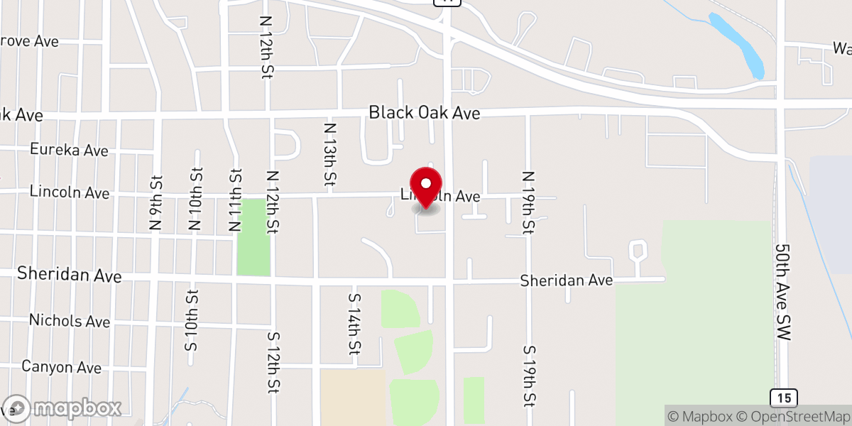 Map showing location of Hope Reformed Church