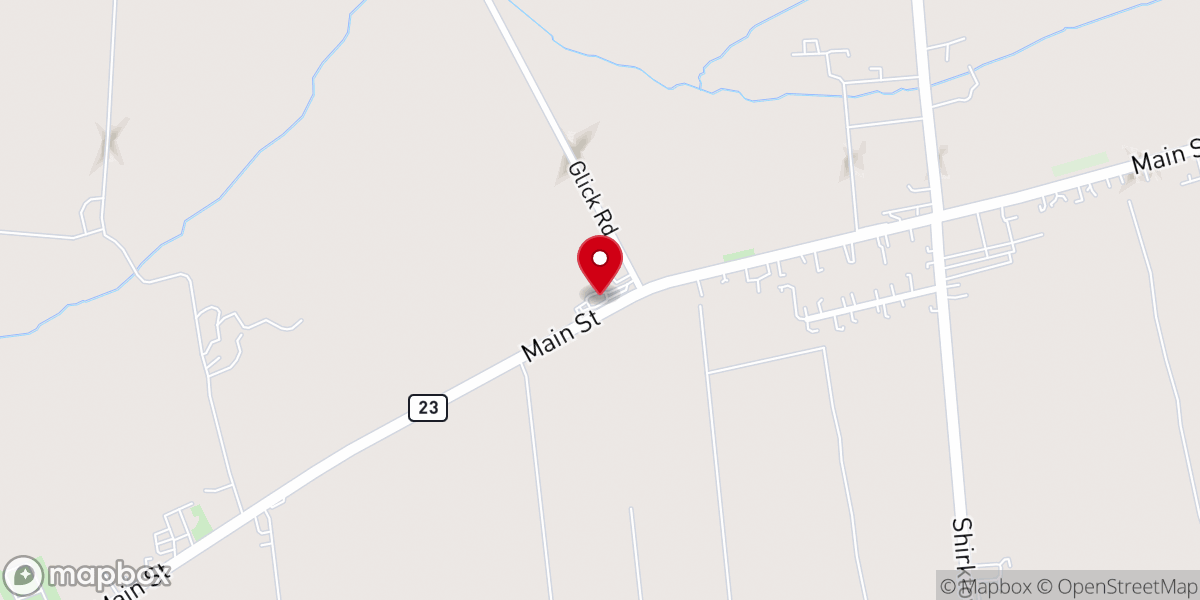 Map showing location of Churchtown Mennonite Church