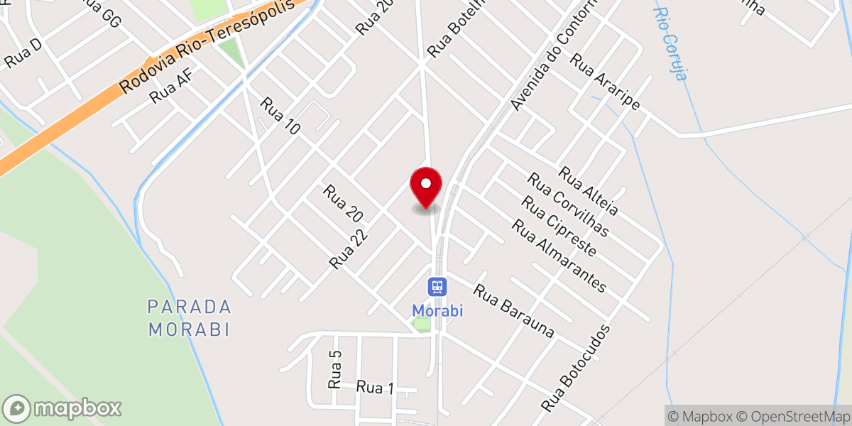 Map showing location of 1ª Igreja Batista em Parada Morabi
