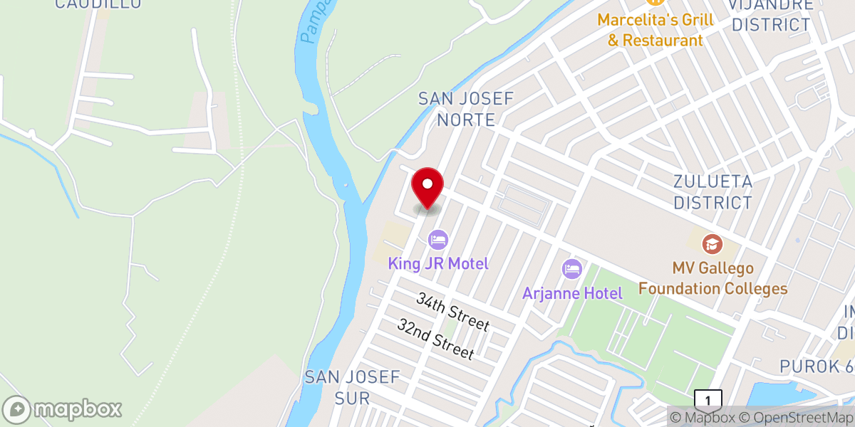 Map showing location of Cabanatuan Disciples Presbyterian Church
