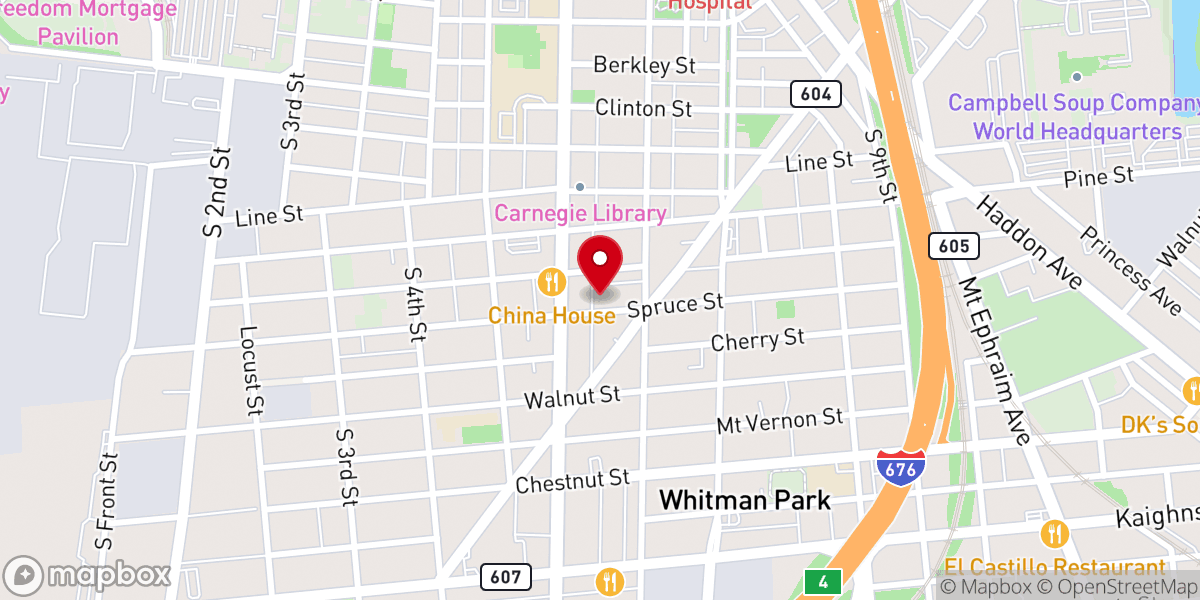 Map showing location of Faith Tabernacle Church of the Living God