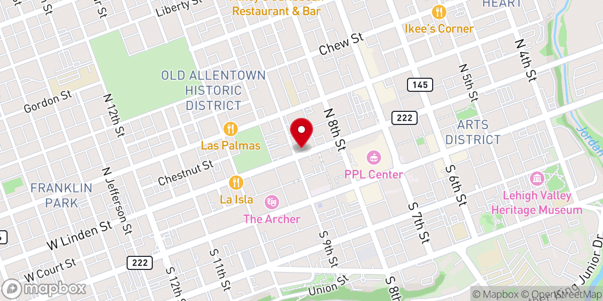Map showing location of Word of Faith Church