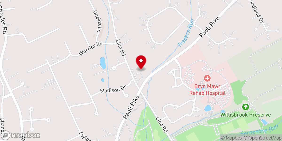 Map showing location of Christ Memorial Lutheran Church