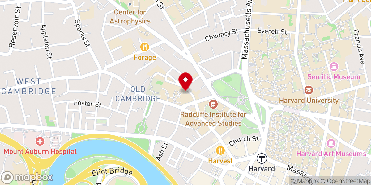 Map showing location of Symphony Church Cambridge
