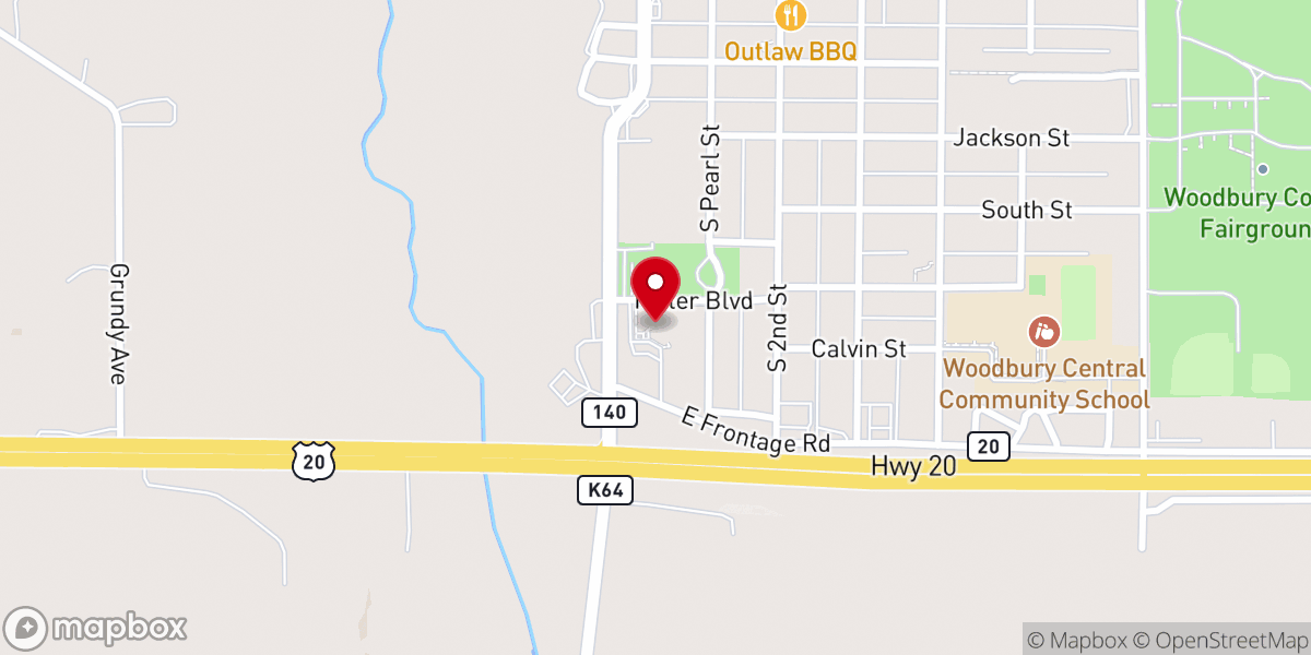 Map showing location of Moville United Methodist Church