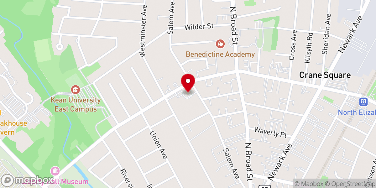 Map showing location of Comunidad Cristiana NJ