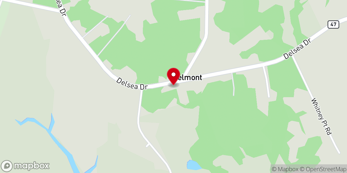 Map showing location of Delmont United Methodist Church