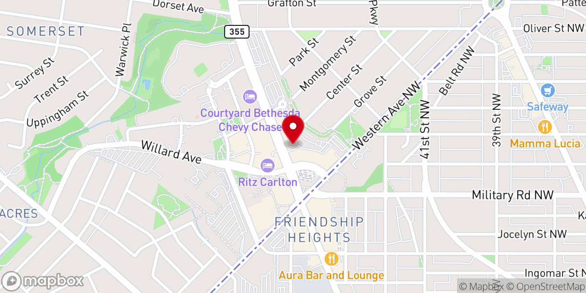Map showing location of The Collection at Chevy Chase