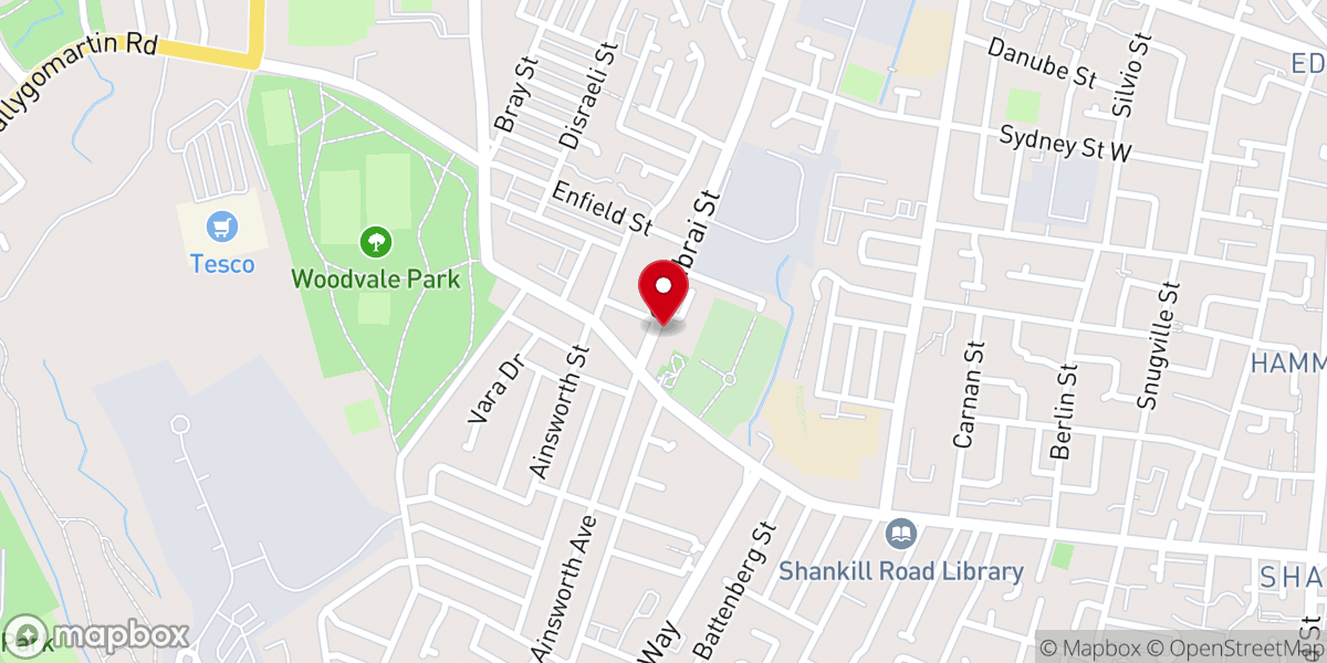 Map showing location of Woodvale Methodist Church