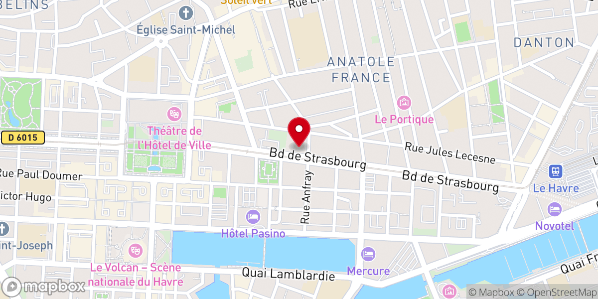 Map showing location of Institut Biblique Apostolique de Normandie