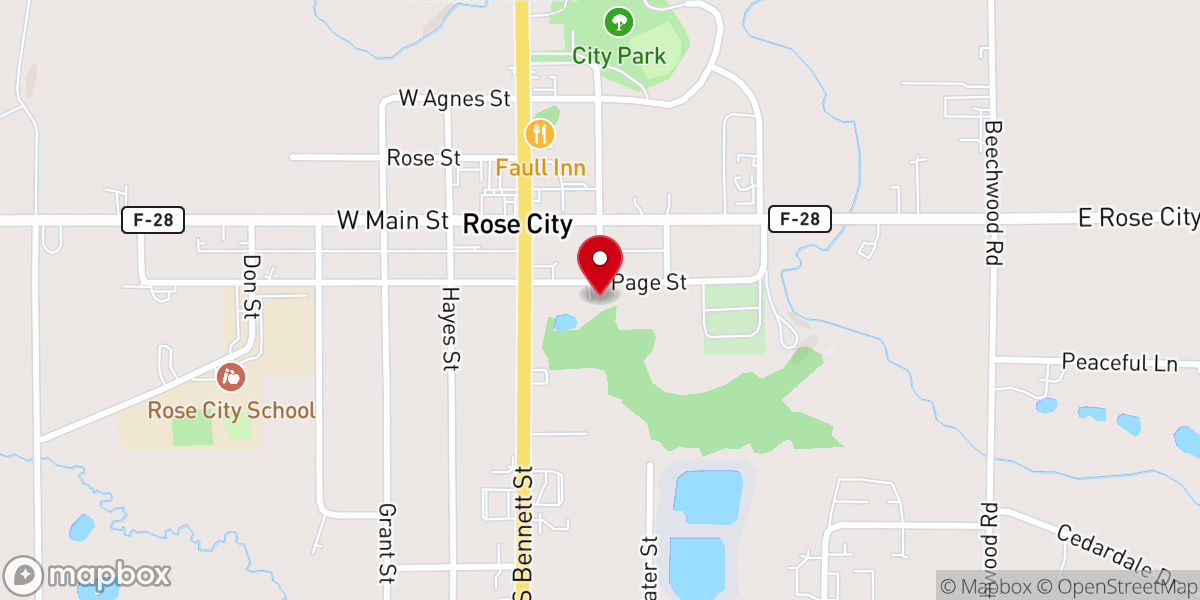 Map showing location of St Andrews Episcopal Church