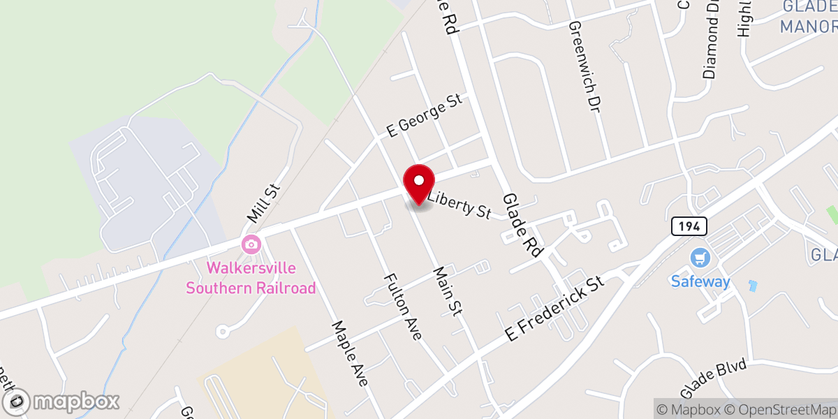 Map showing location of Providence Baptist Church