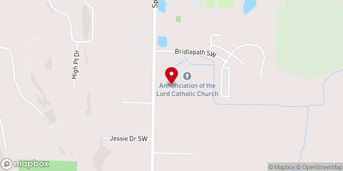 Map showing location of St. Joseph Chapel of Perpetual Adoration