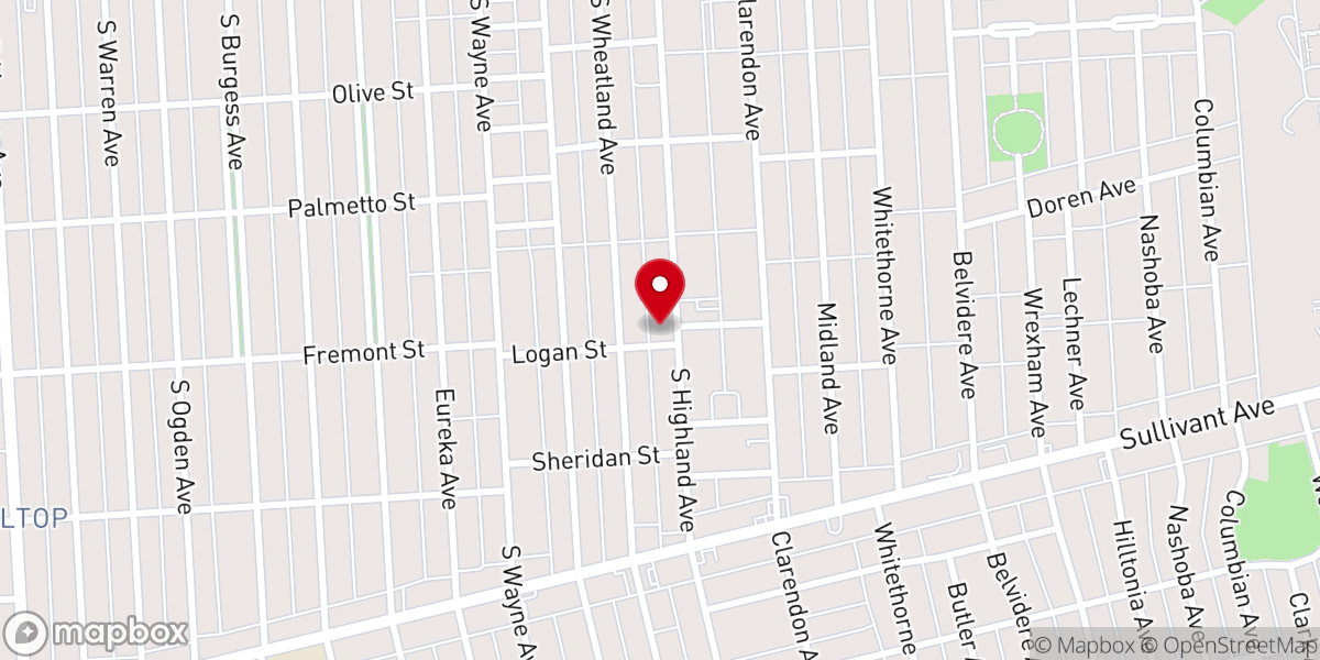 Map showing location of Second Community Church