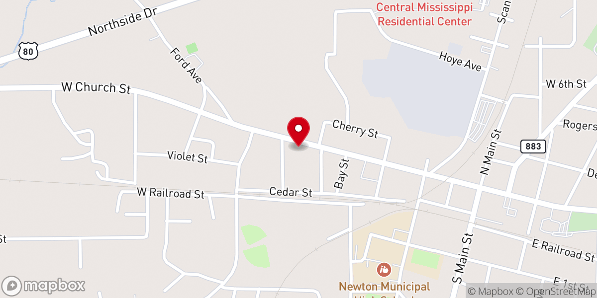 Map showing location of Teresa Mclain