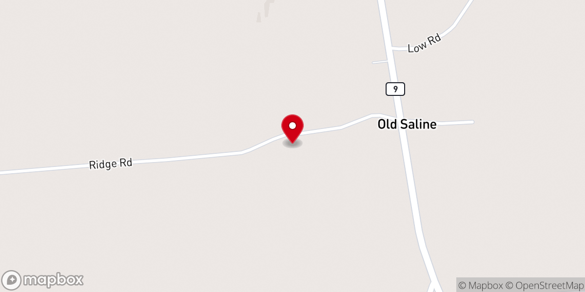 Map showing location of Old Saline Baptist Church