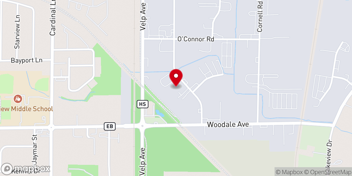 Map showing location of New Freedom Church