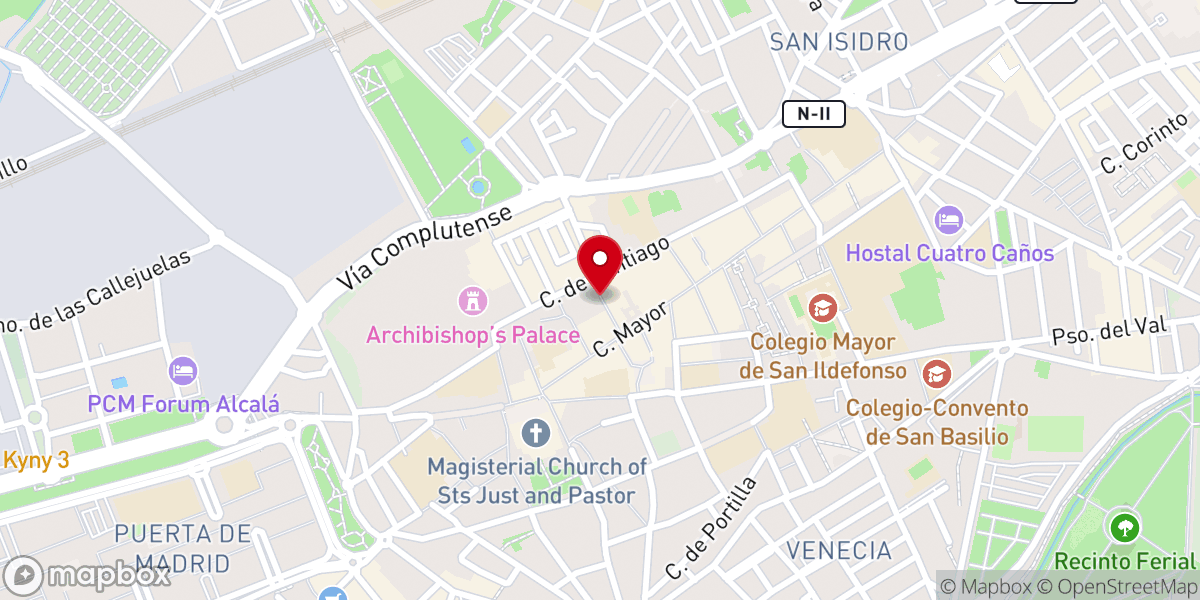 Map showing location of Iglesia de las Carmelitas Descalzas de la Purísima Concepción