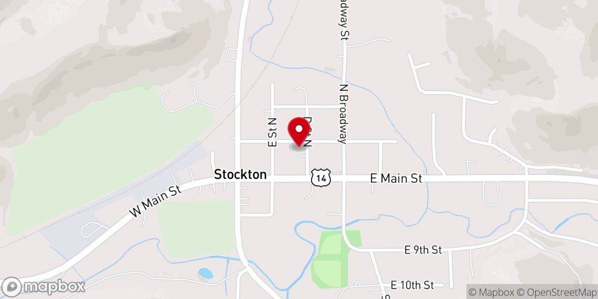Map showing location of STOCKTON COMMUNITY CENTER (HILLSDALE TWP)