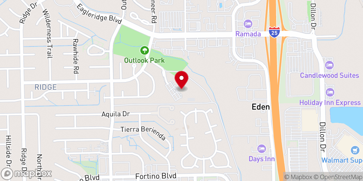 Map showing location of Parkhill Baptist Church