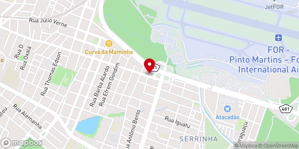 Map showing location of Assembleia de Deus Park São Salvador