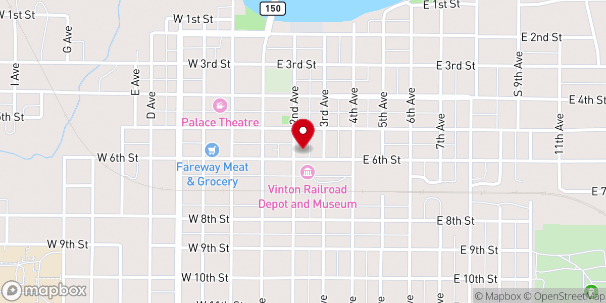 Map showing location of Wesley United Methodist Church