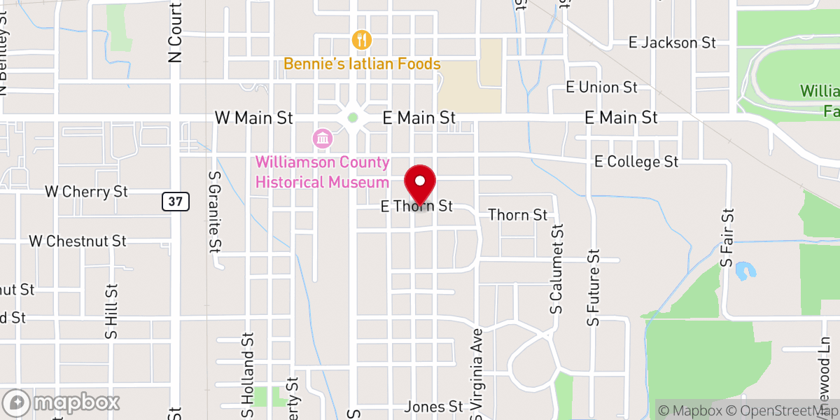 Map showing location of St James Episcopal Church