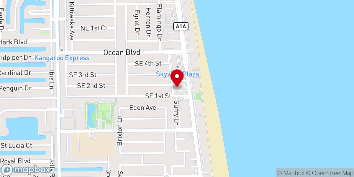 Map showing location of Bethany Bible Chapel by the Sea