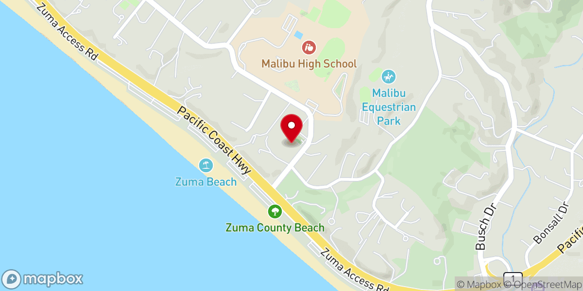 Map showing location of Malibu Methodist Nursery School & Infant Center