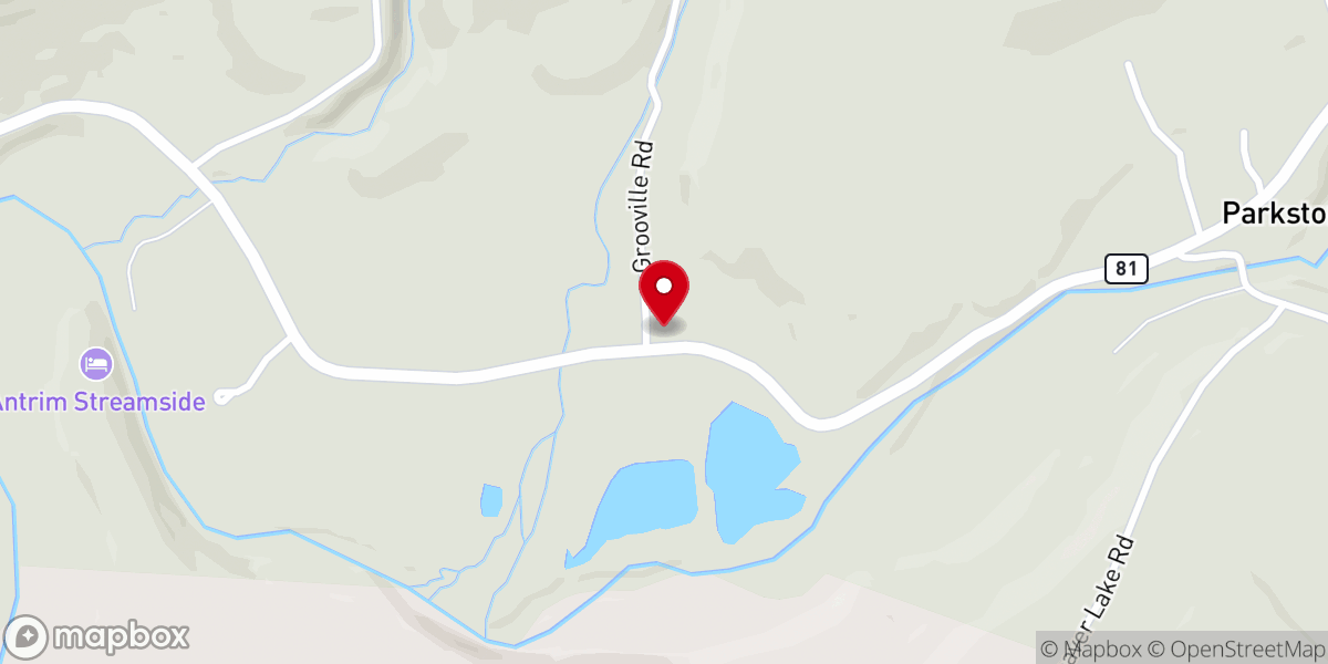 Map showing location of Grooville Free Methodist Church