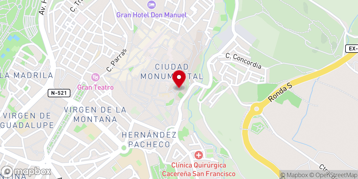 Map showing location of Baluarte de los Pozos