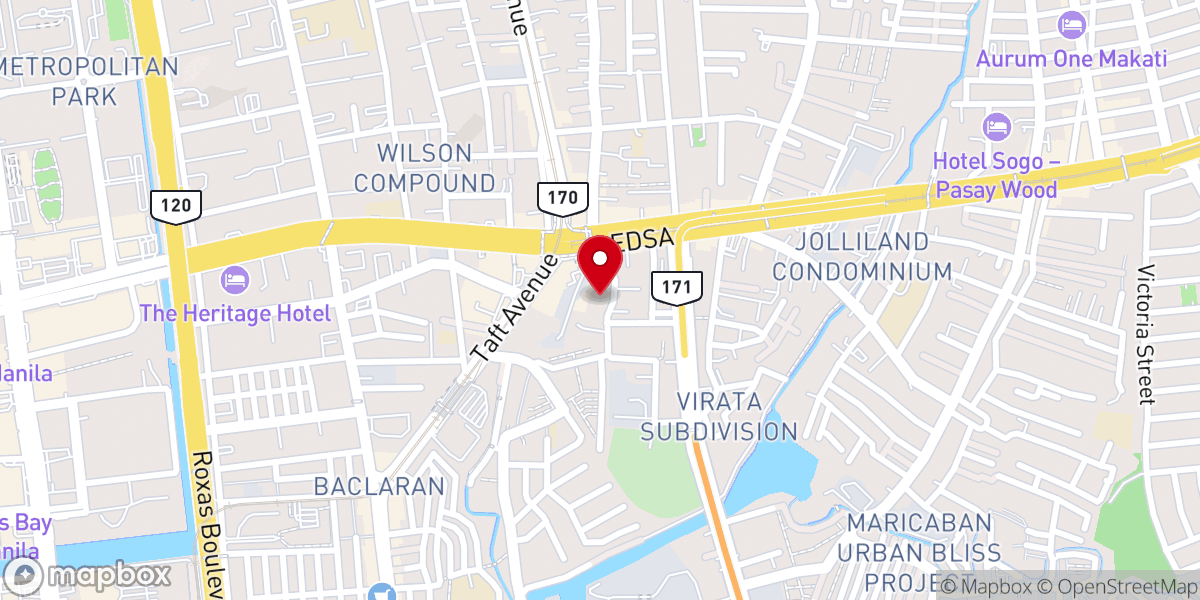 Map showing location of Our Lady of Fatima Parish