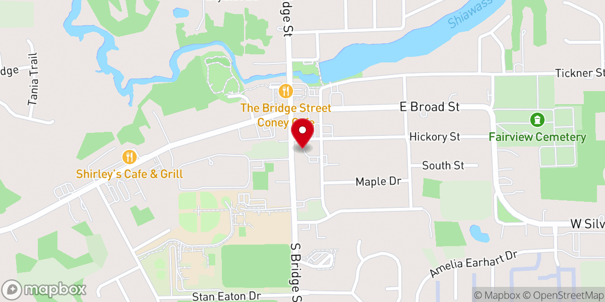 Map showing location of Linden United Methodist Church