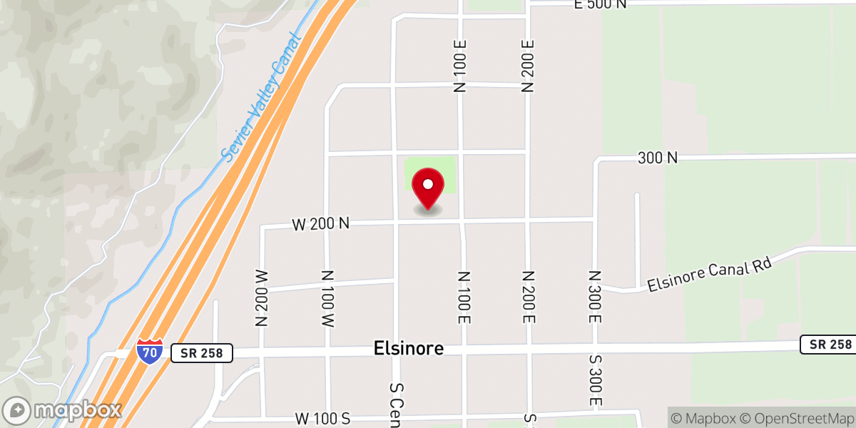 Map showing location of Elsinore Park