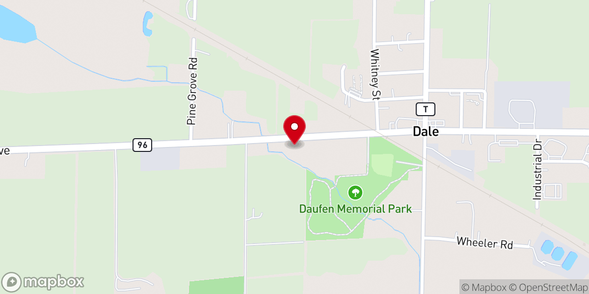Map showing location of Zion United Church of Christ