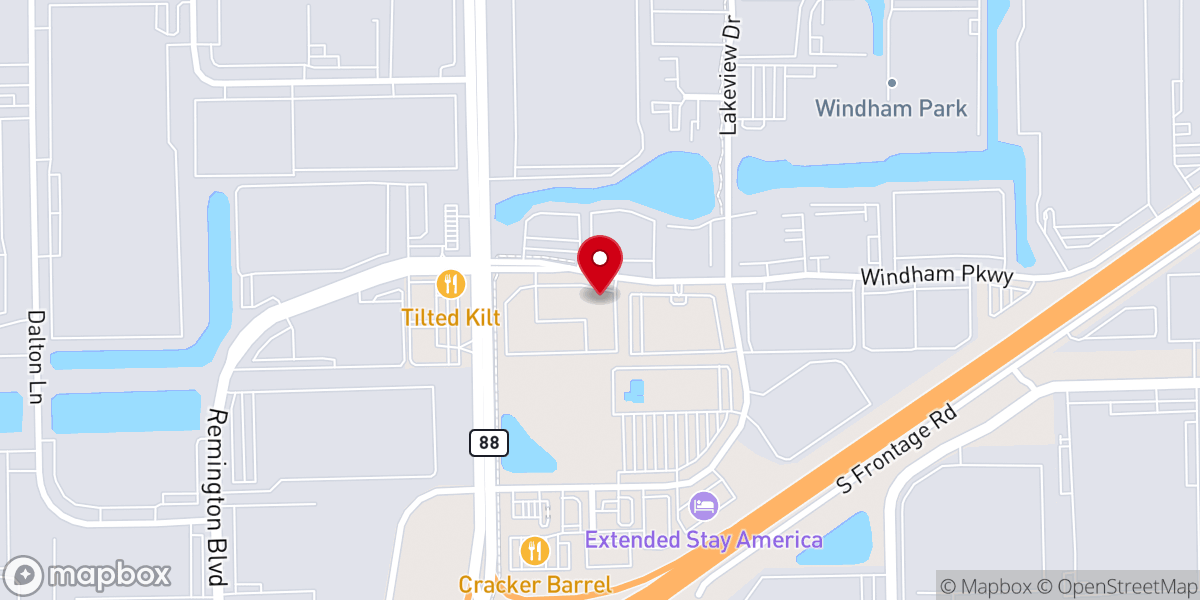 Map showing location of Highpoint Cares Center Romeoville - Food Pantry
